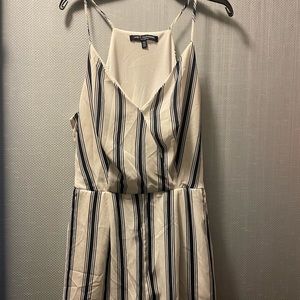 Blue and white romper